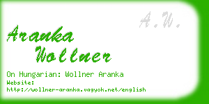 aranka wollner business card